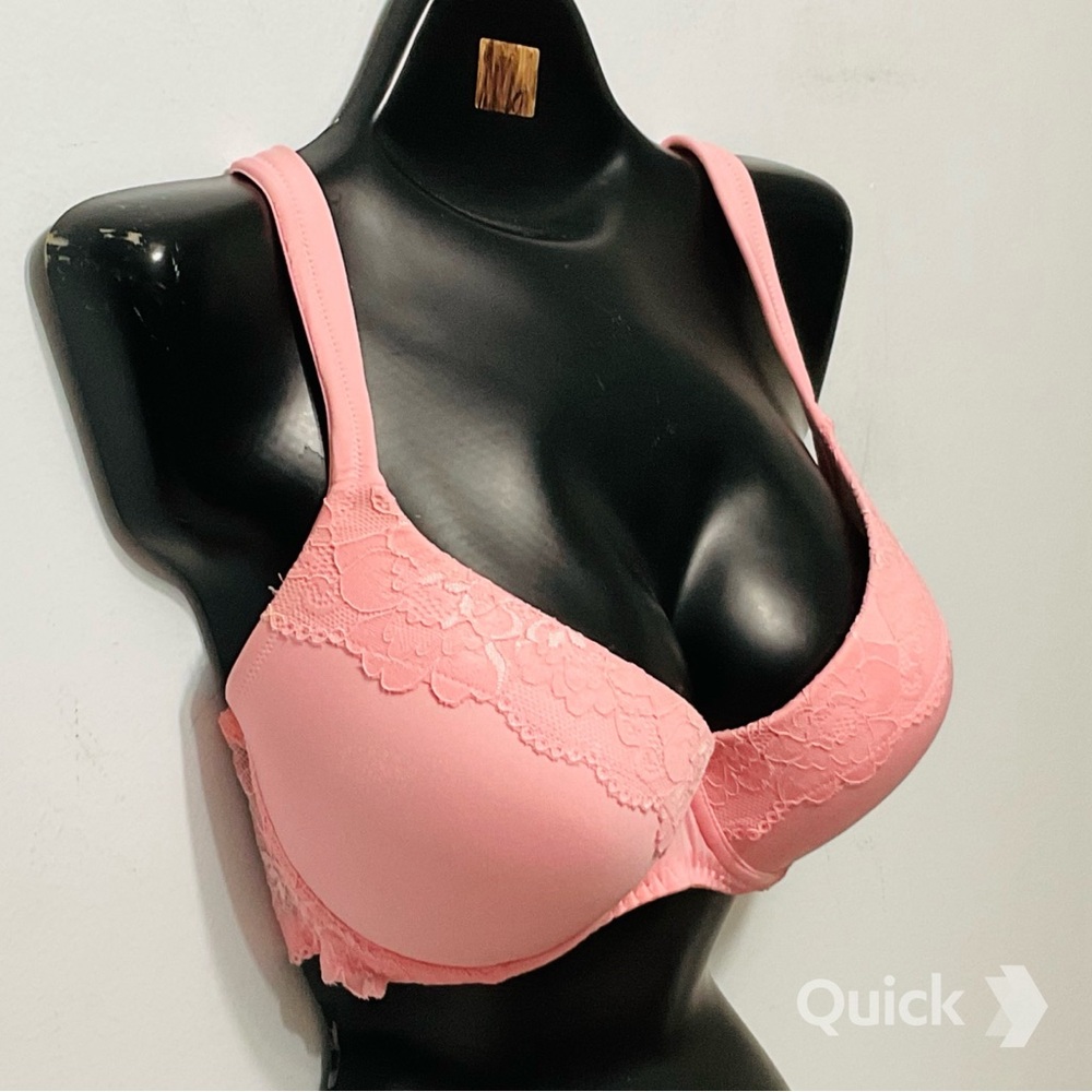 NWT Honey B Pink Soft Lace Dreams Padded Bra